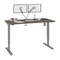 Bestar Bestar Upstand 60W x 30D Standing Desk with Dual Monitor Arm in bark grey 175870-000047 - alternate 4